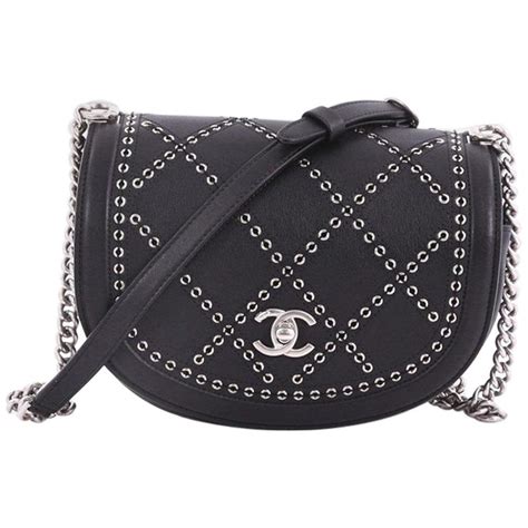 chanel calfskin eyelet flap bag|chanel flap pattern.